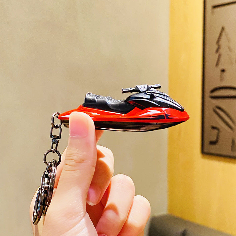 Wholesale Cartoon Motor Boat Mini Model Plastic Keychain